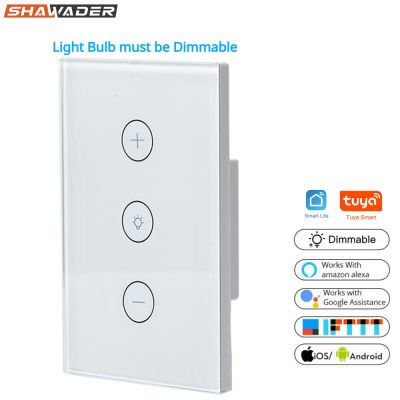 ▬☂ Smart WiFi Dimmer Light Switch Glass Touch Panel Wireless Remote Timing Function Control work with Alexa Google Home Assistant
