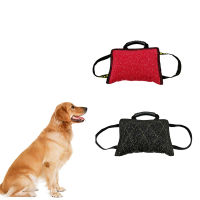 อุปกรณ์สัตว์เลี้ยงที่ทนทาน Hemp Bite Toys Dog Training Bite Stick Tug Big Dog Bite Pillow With Pull Ring Interactive Pet Toy Chew Toys