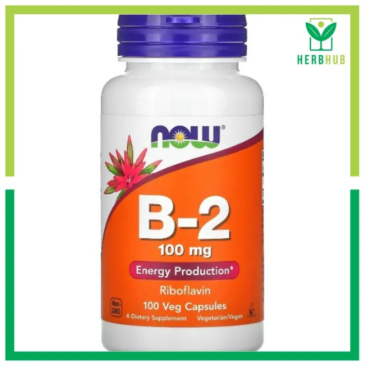Herb Hub Now Foods B2, B2, 100 Veg Capsules Energy Production