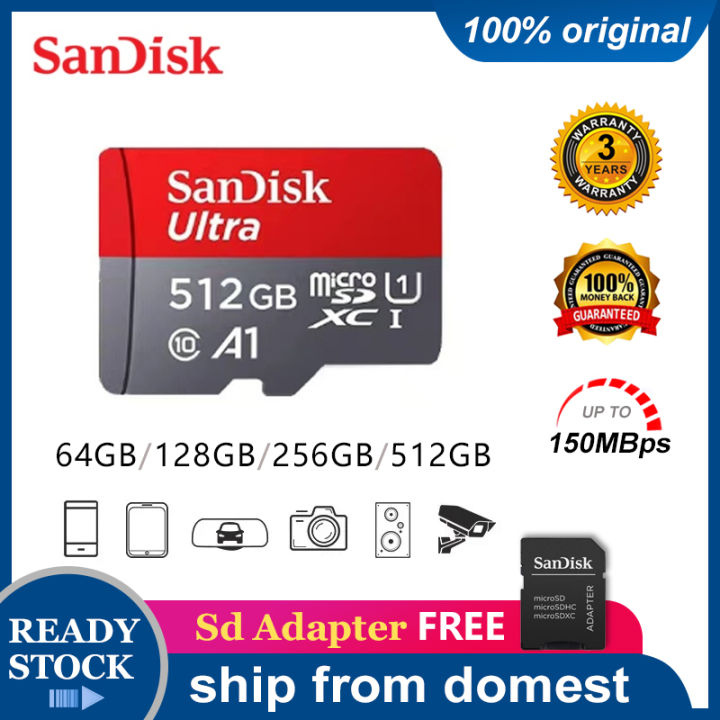 Sandisk SDXC Ultra 256 Go (Class 10 / UHS-I /150 Mbps) - Carte SD