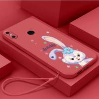 เคส Redmi Note 5เคสนิ่มใส่โทรศัพท์ซิลิโคนเหลวป้องกันเคสกันกระแทกมือถือเรียบเคสโทรศัพท์โทรศัพท์กระต่ายน่ารักพร้อมสายคล้อง