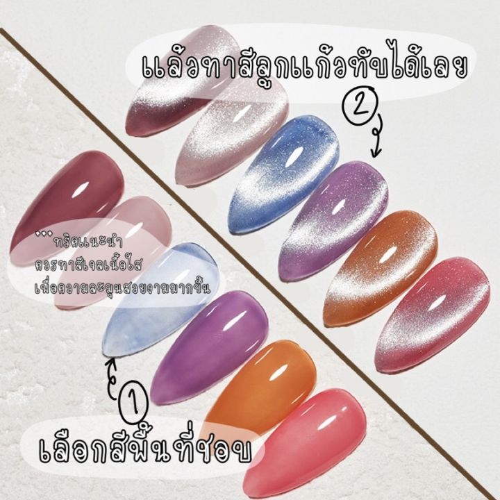 vandonnie-ยาทาเล็บ-สีทาเล็บเจลลูกเเก้ว-สีเงิน-สีลูกเเก้ว-สีทาเล็บเจลลูกเเก้ว-เเบบทาทับได้ทุกสีพื้น-cateye