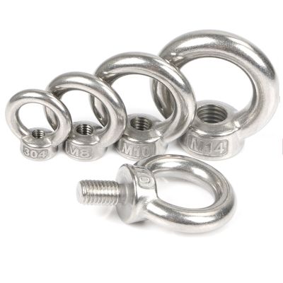 304 stainless steel Lifting eye nuts/Screw Ring eyebolt Ring Hooking nut screws M3 M4 M5 M6 M8 M10 M12