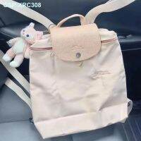 ☊Longchamp กระเป๋าเป้สะพายหลังการต่อสู้ของฝรั่งเศสกระเป๋าเป้สะพายหลังการต่อสู้กันน้ำไนลอนขนาดเล็กไฟกีฬากลางแจ้งสุดท่องเที่ยวผู้หญิง