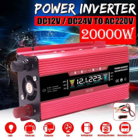 YWM 20000W อินเวอร์เตอร์แบบดั้งเดิมรถตัวเปลี่ยนตัวเปลี่ยนแสงอาทิตย์ DC12V AC 220V Sine Wave หม้อแปลงแรงดันไฟฟ้าอะแดปเตอร์บ้านท่องเที่ยวกลางแจ้ง Multi-Function อินเวอร์เตอร์