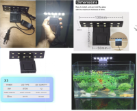 โคมไฟตู้ปลา LED แสงสีขาว  5 W   มีสวิทช์ในตัว ประหยัดไฟ    AC  220 V  เพิ่มความสวยงามให้กับตู้ปลา หรือเพื่ออย่างอื่น แสงไม่ร้อน