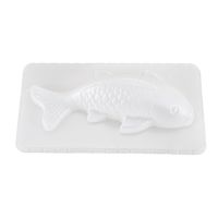 3D Carp Cyprinus Fish Cake Chocolate Mould Jelly Sugarcraft Mold DIY Tool Kitchen White S,M,L