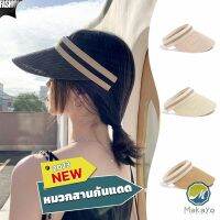 Makayo หมวก​สานครึ่งหัว หมวกสานกันแดด สไตล์เกาหลี  Sun hat