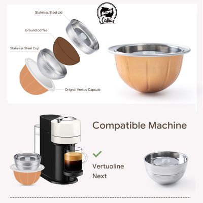 【YF】 Cápsula Recarregáveis Pod Para Nespresso Vertuo Próximo Vertuoline Filtros De Café Aço Inoxidável Reutilizáveis com Vagens Originais