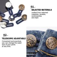 5pcs Pant Retractable Disassembly Free Sewing Waistband Buttons Extended Buckles Waist Button Metal