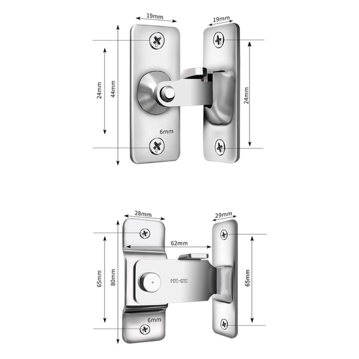 gvdfhj-เครื่องประดับของใช้ในครัวเรือนประตู90องศาล็อคประตูบานเลื่อนหัวเข็มขัดล็อคมุมฉาก