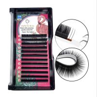 Matte สีดำรอบการปลูกถ่ายขนตาความหนา0.15มม.Curl C D DD แต่ละเรียวกลม Eyelashes Extension