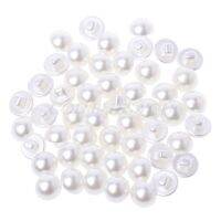 50Pcs Faux Pearl Buttons Fit Sewing Scrapbook Backhole Sewing Crafts 10/11.5mm Drop Shipping Haberdashery