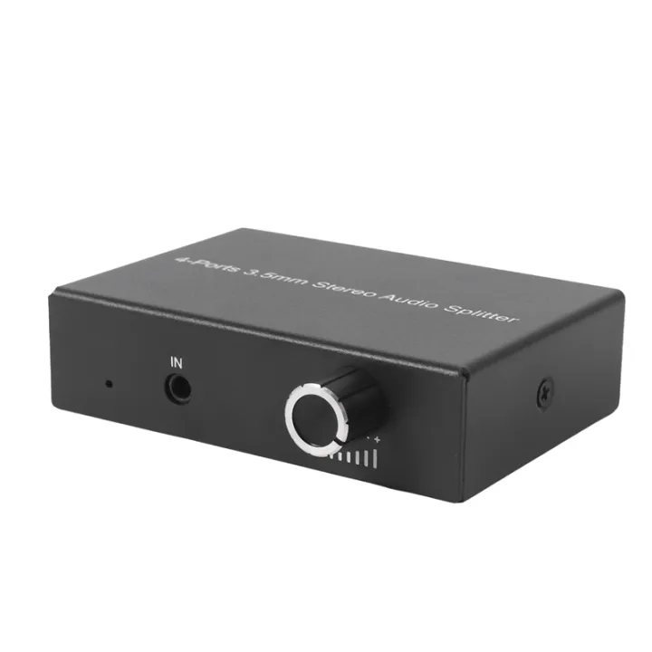 4 Ports 3.5mm Audio Splitter Multiple Audio Outputs Headphone Amplifier