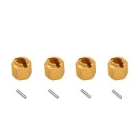 4Pcs Brass Extended Wheel Hex Hub Adapter 9750 for TRX4M -4M 1/18 RC Crawler Car Upgrade Parts Accessories