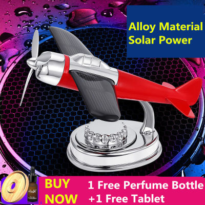 Car Air Freshener Solar Power Airplane Fragrance Fighter Aeroplane Diffuser Cool Metal Plane Perfume Interior Parfum For All