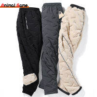 ฤดูหนาว Lambswool Warm Thicken Sweatpants ผู้ชายแฟชั่น Joggers กันน้ำกางเกงลำลองผู้ชาย Plus ขนแกะ OverSize กางเกง