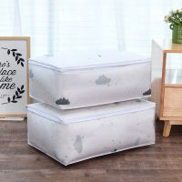 3PCS Clothing Storage Box Organizer Clothes Storage Bag Clear Window Zipper Non Woven Fabric Clothes Organizer Basket With Handl