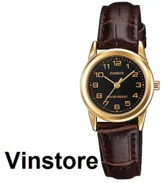 Casio women's hot sale leather watch