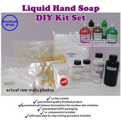 Liquid Hand Soap DIY KIT set PERFUME Essence DIY soap raw materials 12 liters yields ( pH