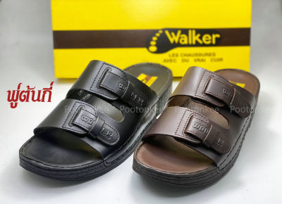 รองเท้า WALKER รุ่น DA001 รองเท้าแตะวอคเกอร์ รองเท้าหนังแท้ สีดำ สีน้ำตาล ของแท้!!