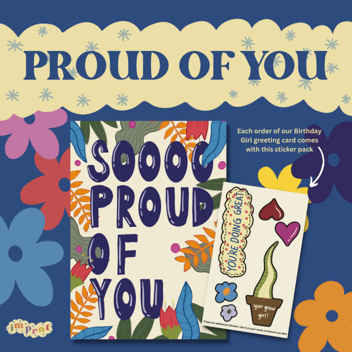 Imprnt Proud of You Greeting Card and Sticker Pack Lazada PH