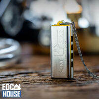 LAUTIE นำเข้า Suzuki Suzuki Four-Hole แปด Tone Mini Mini Harmonica สร้อยคอจี้กลางแจ้งแบบพกพาเก่า Blacksmith Edc