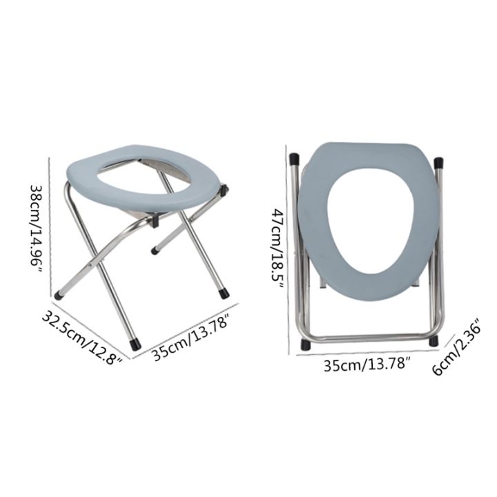 พับ-commode-ที่นั่งข้างเตียงไม่เต็มเต็งเก้าอี้สำหรับผู้สูงอายุหญิงตั้งครรภ์ห้องน้ำอุจจาระลื่นฟุตวางสินค้า