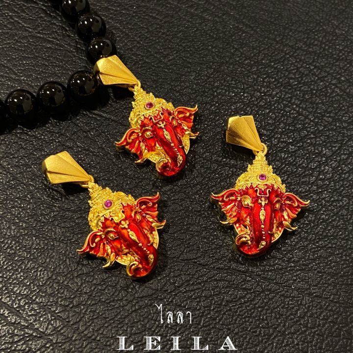 leila-amulets-พระพิฆเนศ-รุ่น-พรพระคเณศ-สีแดง-พร้อมกำไลหินฟรีตามรูป