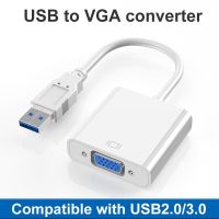 Alfavoce USB To VGA Adapter 1080P Converter การ์ดแสดงผลภายนอก Multi-Display สำหรับแล็ปท็อปพีซีจอภาพโปรเจคเตอร์ Win