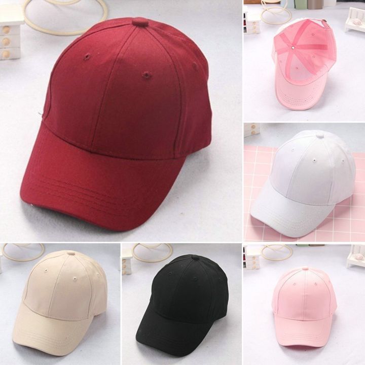 fashion-baby-boys-amp-girls-solid-color-baseball-cap-adjustable-back-cap