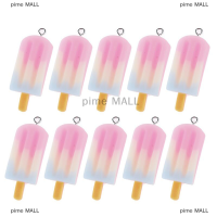 pime MALL 10pcs COLORFUL MINI Ice Cream เรซิ่นเสน่ห์อาหารจี้ DIY เครื่องประดับทำหัตถกรรม