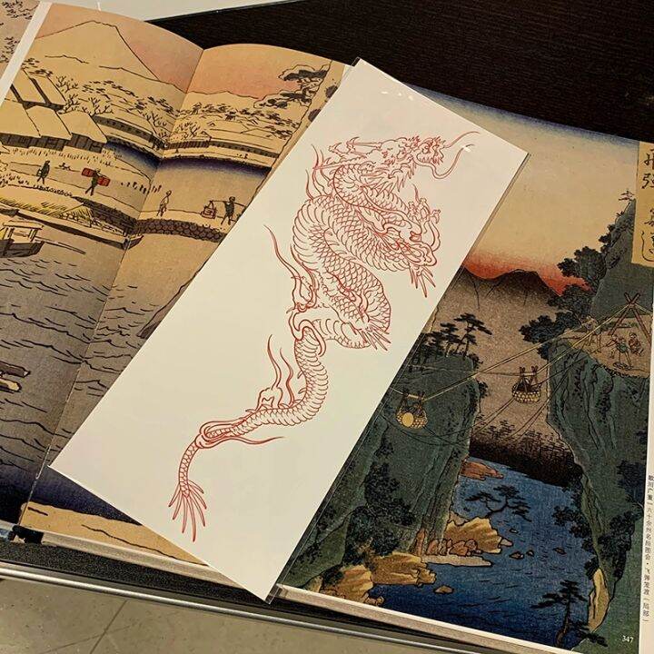 red-dragon-temporary-tattoo-sticker-men-women-arm-body-art-waterproof-fake-tattoo-applique-tattoo-big-size