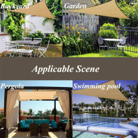 Summer Outdoor Waterproof Anti-UV Shade Canvas Sun Shade Sail Cloth Sunscreen Rain Cover Shelter Garden Courtyard Beach Awnings