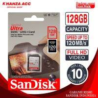 Khanzaacc SANDISK การ์ดหน่วยความจํากล้อง SD 128GB Class 10 SDXC ความเร็วสูงสุด 120Mb/s