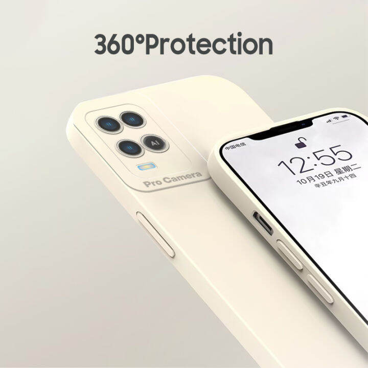 เคสโทรศัพท์oppo-a54-square-soft-ซิลิโคนคลุมทั้งหมดกล้องกันกระแทกเคสป้องกันยางฝาหลังเคสโทรศัพท์แบบนุ่มสำหรับช