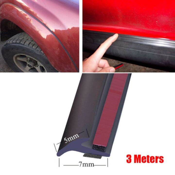3Meter Rubber Sealing Strip TType Weatherstrip For Front Rear Bumper