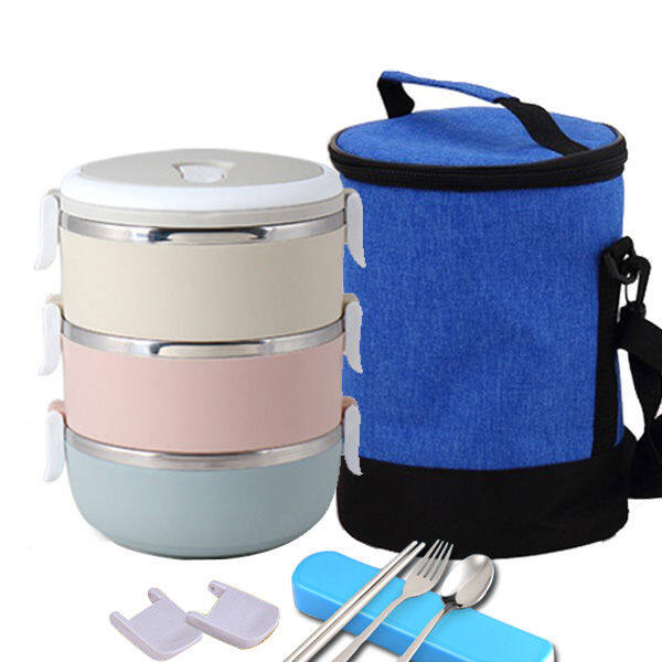 Student Japanese insulated bucket lunch box lunch box stainless steel ...