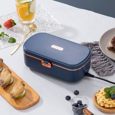 900ml Electric Lunch Box Water Free Heating Bento Box Portable Rice Cooker Thermostatic Heating Food Warmer For Office 220V