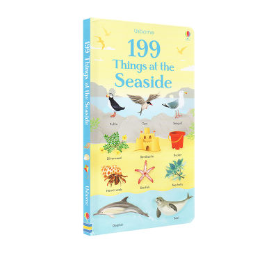 Original English Usborne 199 things at the seaside 199 things found at the seaside hardcover childrens Enlightenment word learning picture book Usborne