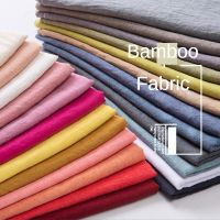 Bamboo Fabric Cotton Linen By The Meter for Clothes Dresses Skirt Sewing Summer Cloth Retro Plain Thin Soft Breathable Cloth Diy