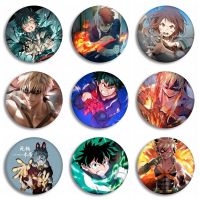 Badge gift for friends Anime My Hero Academia Brooch round acrylic collection pin clothing luggage DIY decoration accessories Fashion Brooches Pins