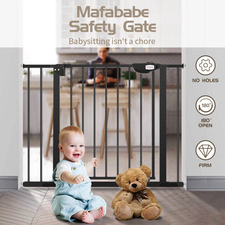 Mafababe 3 Locks Baby Safety Gate AutoClose One Handed Operation Gate
