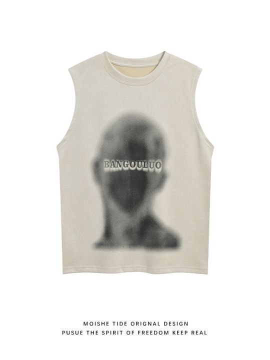 original-moishe-tide-american-retro-portrait-print-sports-vest-vest-male-loose-hip-hop-couple-sleeveless-t-shirt