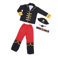 Pirate costume Halloween childrens male masquerade party play cos Jack Caribbean pirate costume toy