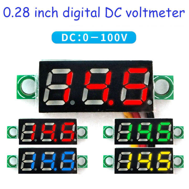 DC 4.5-30V Voltmeter Two-Wire Mini LED Digital Two Line Precision Voltage Meter Volt Detector