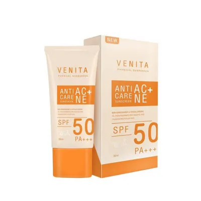 Venita Anti-Acne Care Sunscreen SPF50/PA+++ ครีมกันแดดเวนิต้า คนเป็นสิวใช้ได้ สบายผิว ไม่เกิดการอุดตัน  exp:04/2025