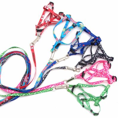 New Adjustable Print Rope Small Pet Dog Cat Rope Collars Lead Leash Harness Chest Strap Cat Pets Porducts Multiple 10 Colour