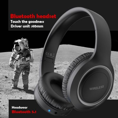 ZZOOI Headphone Bluetooth5.1 Music Gift Around Stereo Earphones Music Headset with Mic For iPhone Sumsamg Android IOS New Years Gifts