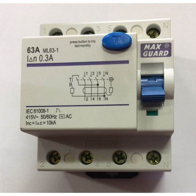 Maxguard 40A/63A/100A 4P Type AC RCCB/ELCB Lazada